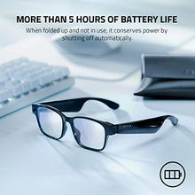 Load image into Gallery viewer, Razer Anzu Smart Glasses: Blue Light Filtering & Polarized Sunglass Lenses - Low Latency Audio - Built-in Mic & Speakers - Touch & Voice Assistant Compatible - 5hrs Battery - Rectangle/Small