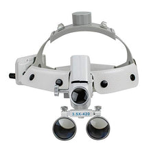 Load image into Gallery viewer, Enshey Dental Binocular Loupes Glasses Head Band Magnifier with LED Light 3.5X-420 Optical