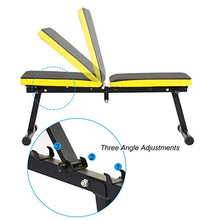 Load image into Gallery viewer, Soges Folding Dumbbell Bench Height Adjustable Incline Exercise Bench, Multi-Functional Home Gym Strength Training Fitness Workout Station, PSBB003