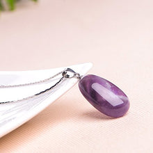 Load image into Gallery viewer, iSTONE 925 Sterling Silver Purple Amethyst Ladies Pendant Necklace, Gemstone Birthstone with 18" Silver Chain