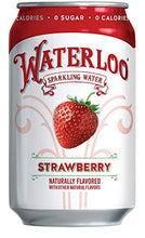 Load image into Gallery viewer, Waterloo Sparkling Water, Strawberry Naturally Flavored, 12 Fl Oz Cans, Pack of 12 | Zero Calories | Zero Sugar or Artificial Sweeteners | Zero Sodium