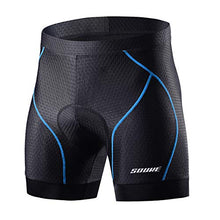 Load image into Gallery viewer, Souke Sports Men's Cycling Underwear Shorts 4D Padded Bike Bicycle MTB Liner Shorts with Anti-Slip Leg Grips(Blue, X-Large)