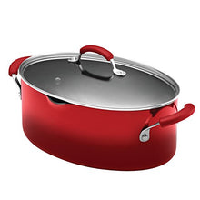 Load image into Gallery viewer, Rachael Ray Brights Nonstick Pasta Stock Pot with Lid and Spout, 8 Quart, Red Gradient