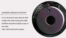 Load image into Gallery viewer, HASKARE Natural Energy Stone Pendant Engraved Black Obsidian Healing Necklace Adjustable Size 27.5inch