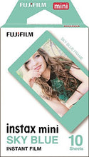 Load image into Gallery viewer, Fujifilm Instax Mini Instant Film 4-PACK BUNDLE SET , SKY BLUE 10 + Black Frame 10 + Monochrome 10 + Twin 20 90 8 70 7s 50s 25 300 Camera SP-1 Printer