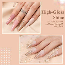 Load image into Gallery viewer, AZUREBEAUTY 17Pcs Dip Powder Nail Kit Starter Nude Skin Tones Champagne Glitter Pink Neutral Acrylic Dipping Powder Liquid Set with Base/Top Coat for French Nail Art Manicure Beginner Party Gift