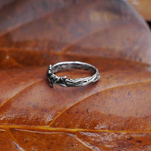 Load image into Gallery viewer, Moonstone Ring Set"Cleo + Mio", Sterling Silver and Solid Gold womens rings, gifts for women, anniversary gifts, engagement rings set