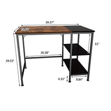 Load image into Gallery viewer, JOISCOPE Computer Desk with Shelves,Laptop Table with Wooden Drawer,40 inches(Vintage Oak Finish)