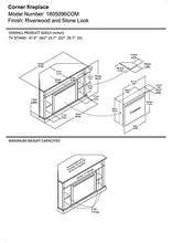 Load image into Gallery viewer, Ameriwood Home Overland Electric Corner Fireplace for TVs up to 50" Wide, Espresso