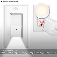Load image into Gallery viewer, SOZULAMP Illuminated Light Switch-Esay to Install,No Neutral Wire,Single-Pole Decorator Paddle Rocker Light Switch with Night Light,15Amp 120/277Volt(Glossy White, 4 Pack)