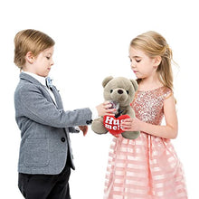 Load image into Gallery viewer, Valentine's Day Hug Me Teddy Bear, 9in Plush Heart Teddy Bear Stuffed Animal with Bow Rose Valentines Day Gift for Kids Couple Girlfriend Valentines Exchange Gift, Valentines Party Favor, Birthday