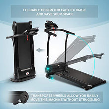 Load image into Gallery viewer, Smart 2HP Electric Folding Treadmill, 3 Levels Manual Incline Fitness Motorized Running Jogging Exercise Machine with W/PAD Holder, Hand Grip Pulse Sensor for Home Gym Cardio Workout Training Indoor