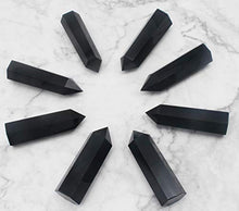 Load image into Gallery viewer, Luckeeper Healing Crystal Wands | 2" Black Obsidian| 6 Faceted Reiki Chakra Meditation Therapy
