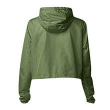 Load image into Gallery viewer, Beyoyo Women's Water Resistant Pullover Jacket Hooded Lightweight Quick Dry Outdoor Athletic Windbreaker Raincoat Hoodie Army Green