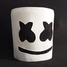 Load image into Gallery viewer, Pure Compression Halloween DJ LED Marshmallow Cover - Carnaval Party Light Up Mask Costume Cosplay - Music Festival Headgear Prop Latex Full Head Hat - Marshmellow Carnival Accessories