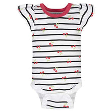 Load image into Gallery viewer, Gerber Baby Girls 4-Pack Short Sleeve Onesies Bodysuits, Pink Cherry, 0-3 Months