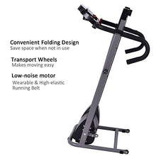 Load image into Gallery viewer, Goplus 1100W Electric Folding Treadmill, with LCD Display and Heart Rate Sensor, Compact Running Machine for Home