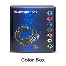 Load image into Gallery viewer, Bike Lock Bicycle Lock Chain ,5-Digit Combination Lock Core Steel Wire Bike Lock Security&Portable Bicycle Locks,4 Feet x 1/2 inch (Pink)