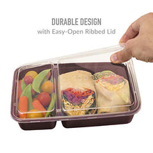 Load image into Gallery viewer, Bentgo Prep 2-Compartment Meal-Prep Containers with Custom-Fit Lids - Microwaveable, Durable, Reusable, BPA-Free, Freezer and Dishwasher Safe Food Storage Containers - 10 Trays & 10 Lids (Blush Pink)