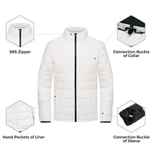 Load image into Gallery viewer, Wantdo Men's Waterproof 3-in-1 Ski Jacket Warm Winter Coats Hooded Snow Coat White 2XL