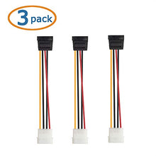 Load image into Gallery viewer, Cable Matters 3-Pack 4 Pin Molex to SATA Power Cable (SATA to Molex) - 6 Inches