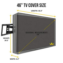 Load image into Gallery viewer, Lish Premium Waterproof Outdoor TV Cover 52 to 55 inches with Front Flap, Thick Fabric, Weatherproof Outdoor TV Enclosure for Outside Tv