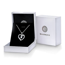 Load image into Gallery viewer, Women 925 Sterling Silver heart necklace - Billie Bijoux “You Are the Only One” Love Platinum Plated CZ Diamond pendant 18" for Women Girls