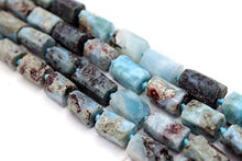 Load image into Gallery viewer, Natural Larimar 12X8mm 29 Beads Tuba Shape Beautiful Natural Color. Gemstone Loose Beads for Necklaces Bracelets Pendant Earrings 15.5”Full Strands for Jewelry Making