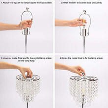 Load image into Gallery viewer, Touch Control Crystal Table Lamp with Dual USB Charging Ports, 3-Way Dimmable Bedside Touch Lamp Decorative Nightstand Lamp with Elegant Lamp Shade for Living Room Bedroom, B11 6W LED Bulb Included