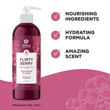 Load image into Gallery viewer, 2 Massage Oils for Massage Therapy - Maple Holistics Massage Oil Kit with Aromatherapy Lavender Massage Oil Plus Flirty Berry Massage Oil for Sensual Aromatherapy Made with Pure Essential Oils
