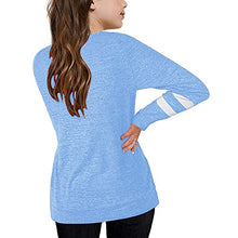Load image into Gallery viewer, Girls Kids Casual Tops Crewneck Soft Striped Long Sleeve Comfortable Casual Tee Crew Neck T-Shirt (Blue, 8-9 Years)