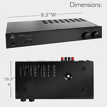 Load image into Gallery viewer, Pyle Digital Stereo Power Amplifier- Dual Channel Amp Design, Built-in Circuitry Protection, Stereo/Bridged Mode Selector, Auto System Activation & Compatible for External Devices - SereneLife PAMP1000, Black