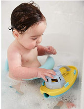Load image into Gallery viewer, Green Toys Tugboat, Grey/Yellow/Turquoise Assorted - Pretend Play, Motor Skills, Kids Bath Toy Floating Pouring Vehicle. No BPA, phthalates, PVC. Dishwasher Safe, Recycled Plastic, Made in USA.