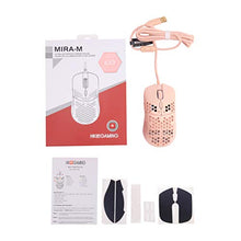 Load image into Gallery viewer, HK Gaming Mira M Ultra Lightweight Honeycomb Shell Wired Gaming Mouse - 6 Buttons - 2.1 oz (63 g) (12 000 cpi, Rose Quartz)