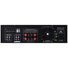 Load image into Gallery viewer, Home Audio Power Amplifier System - 300W 4 Channel Theater Power Stereo Sound Receiver Box Entertainment w/ USB, RCA, AUX, Mic w/ Echo, LED, Remote - For Speaker, iPhone, PA, Studio Use - Pyle PT390AU
