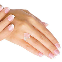 Load image into Gallery viewer, Rose Quartz Ring 925 Sterling Silver Handmade Jewelry Size 6