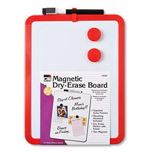 Load image into Gallery viewer, Charles Leonard Framed Magnetic Dry Erase Board Combo Pack, Includes ONE, 8.5 x 11 Inch Whiteboard, Attached Marker with Eraser and 2 Magnets, Color May Vary (35200)