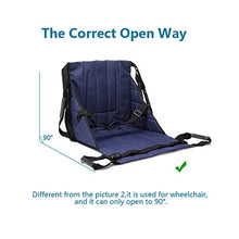 Load image into Gallery viewer, Patient Lift Stair Slide Board Transfer Emergency Evacuation Chair Wheelchair Belt Safety Full Body Medical Lifting Sling Sliding Transferring Disc Use for Seniors,Handicap (Blue - 4 Handles)