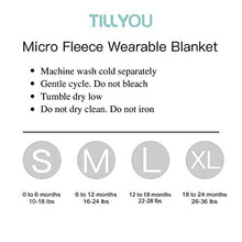 Load image into Gallery viewer, TILLYOU All Season Micro-Fleece Baby Sleep Bag and Sack with Inverted Zipper, Unisex Clothes for Babies Age 6-12 Months, Sleeveless Warm Soft Plush Wearable Blanket TOG 1, Medium M, Gray Elephant