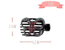 Load image into Gallery viewer, Butterfly Barrettes Hand Painted, Bun Cover Clips, 2 Pcs of a Uniquely Hair Bun Holder. Hand Painted
