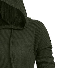 Load image into Gallery viewer, Womens Long Sleeve Tshirt Teens Girls Loose Blouse Top Sweater Soft Comfy Coat Retro Dress Hooded Elasticity Sweatshirt Army Green