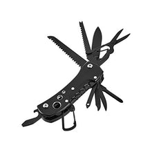 Load image into Gallery viewer, Amazon Basics 15-in-1 Stainless Steel Multitool Pocket Knife Safety Lock with Nylon Sheath