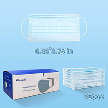 Load image into Gallery viewer, Olangda Disposable Procedural Medical Face Mask with Elastic Earloop, 3 Ply Breathable and Comfortable Disposable Elastic Ear Loop for Blocking Air Pollution Protection and Personal Health(50PCS)