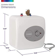 Load image into Gallery viewer, Bosch Electric Mini-Tank Water Heater Tronic 3000 T 2.5-Gallon (ES2.5) - Eliminate Time for Hot Water - Shelf, Wall or Floor Mounted