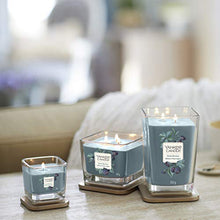 Load image into Gallery viewer, YANKEE CANDLE Elevation Coll. W/PLT Lid - Large Square Candle with 2 Large Wick Dark Berries 1591073E
