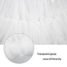 Load image into Gallery viewer, XinChangShangMao Women's Soft Chiffon Petticoat Tutu Skirt White