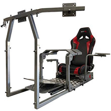 Load image into Gallery viewer, GTR Simulator - Model GTA-Pro Racing Simulator Home Workstation Racing Cockpit with Real Racing Seat (Black) and Racing Rig Control Mounts for Driving and Flight Simulator Gaming