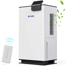 Load image into Gallery viewer, SEAVON Upgraded Dehumidifiers for Home, Up to 5300 cubic Feet (560 sq. ft) Dehumidifiers for High Humidity with Remote Control, 2000ml Ultra Quiet Portable Dehumidifiers with Two-Mode, Auto Shut Off for Basement, Bathroom, RV, Office