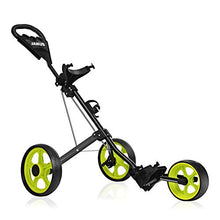 Load image into Gallery viewer, Janus Golf Push Cart, Golf cart for Golf Clubs, Golf Pull cart for Golf Bag, Golf Push carts 3 Wheel Folding, Golf Accessories for Men Women/Kids Practice and Game