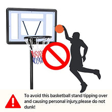 Load image into Gallery viewer, YAHEETECH 7.2-9.2ft Basketball Hoop Backboard System Portable Removeable Basketball Hoop & Goals Outdoor/Indoor Adjustable Height Basketball Set for Kids/Youth/Teenagers